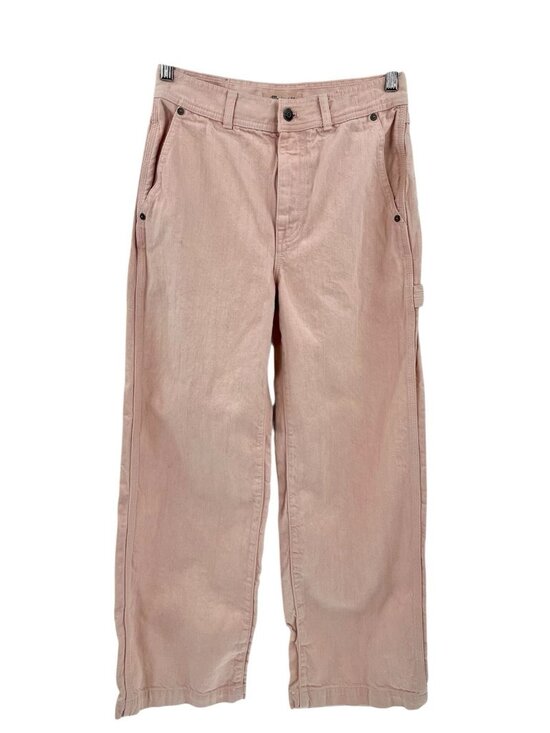 Madewell Pants - MADEWELL X MN Women's Pink Denim The Wide Leg Jeans Size 28